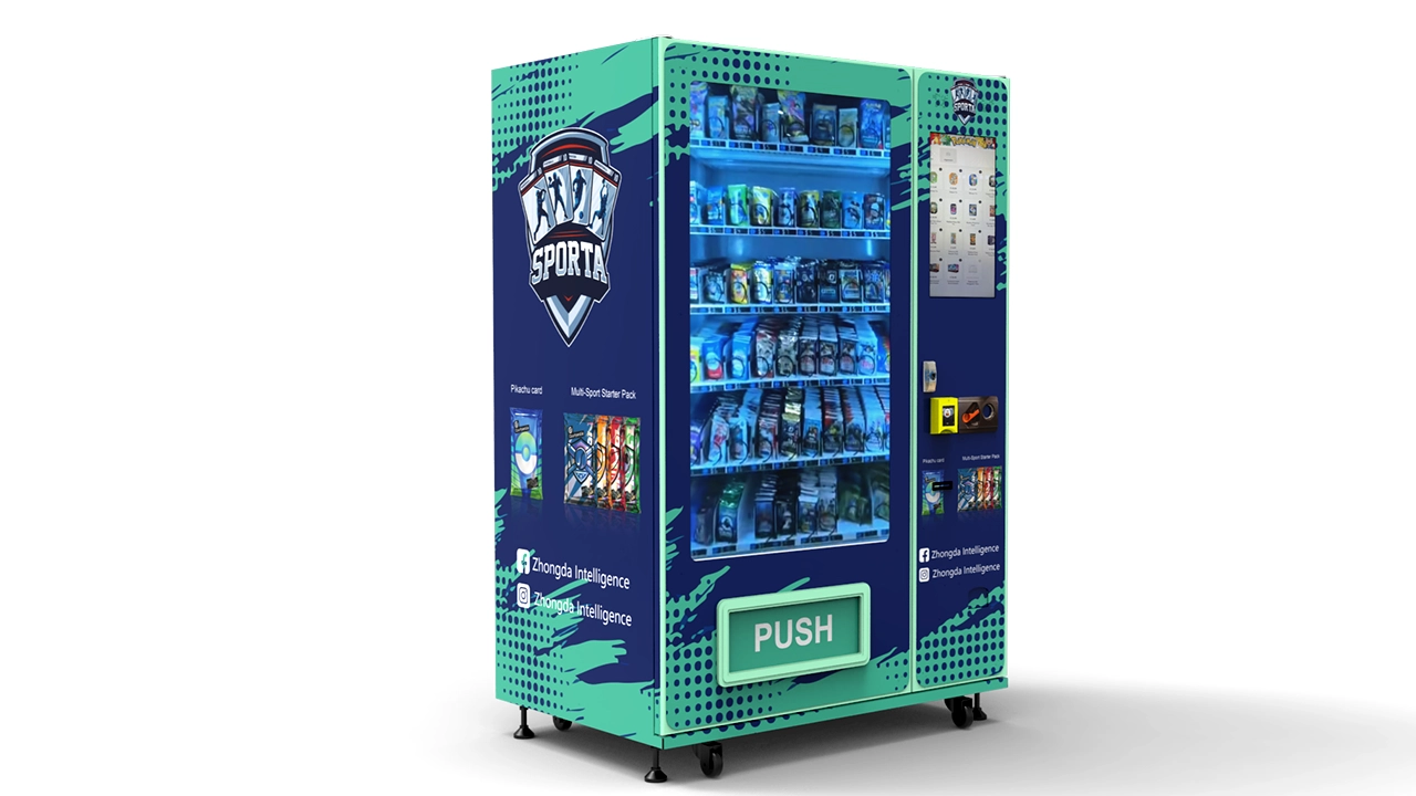 Touchscreen self-service kiosk for trading cards and collectibles