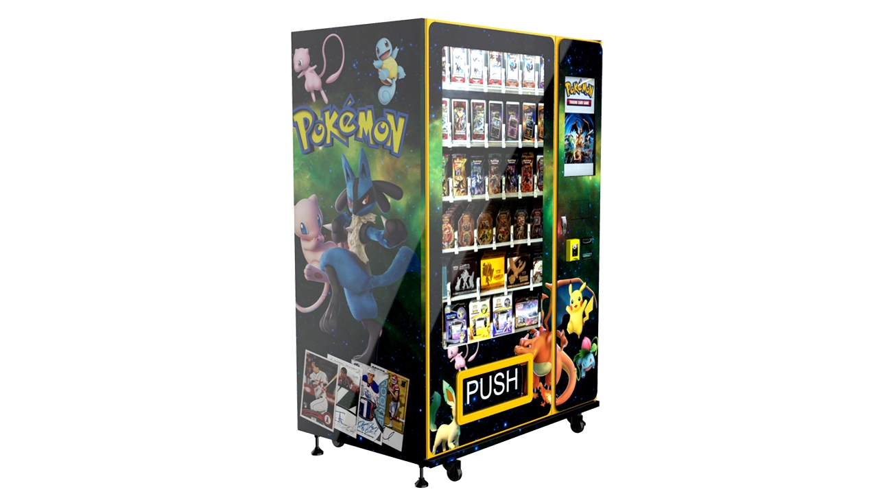 Custom TCG vending machine for card packs boxes and collectible products