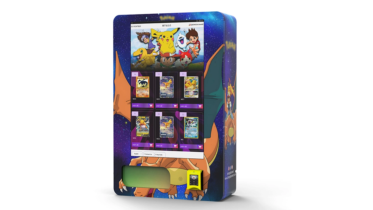 Zhongda Smart style trading card vending machine for self service card retail
