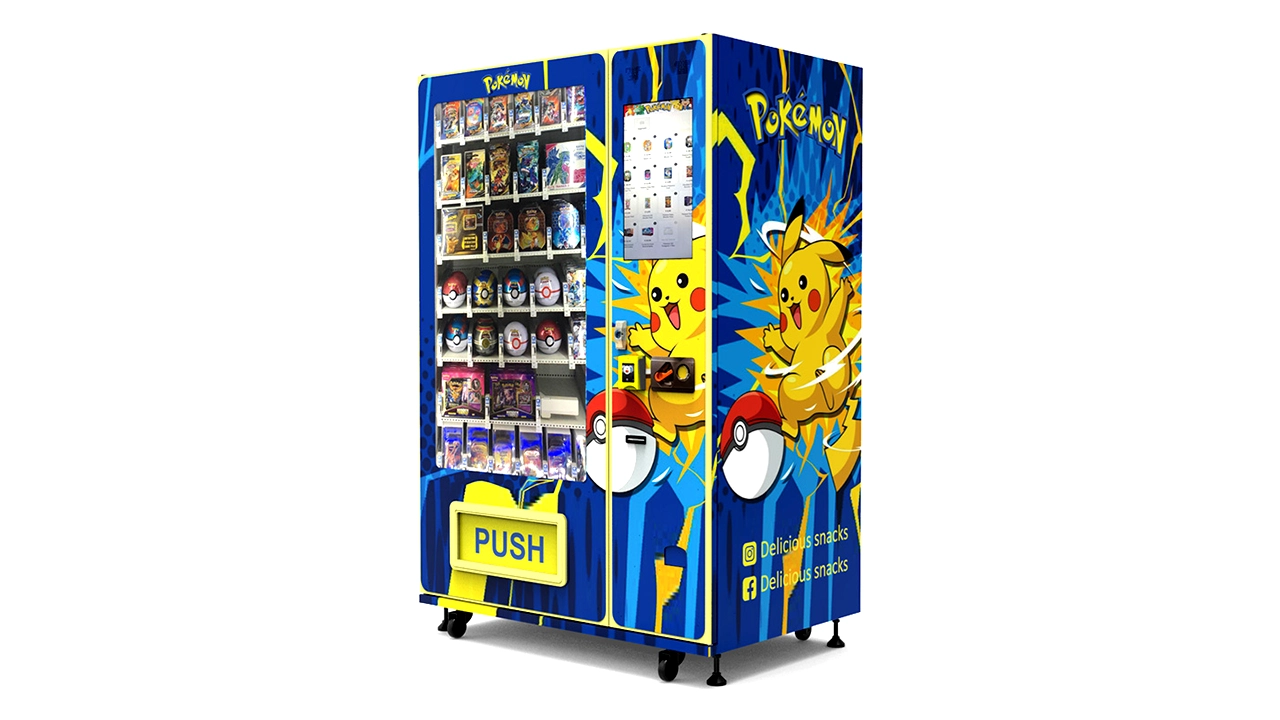 Custom trading card vending machine example