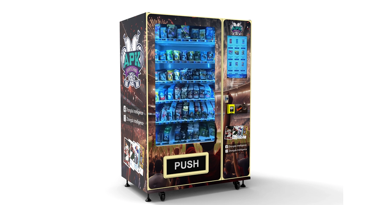 Trading card vending machine product testing and configuration