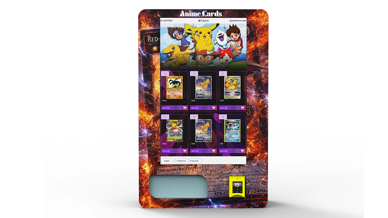 Modern automated trading card retail machine