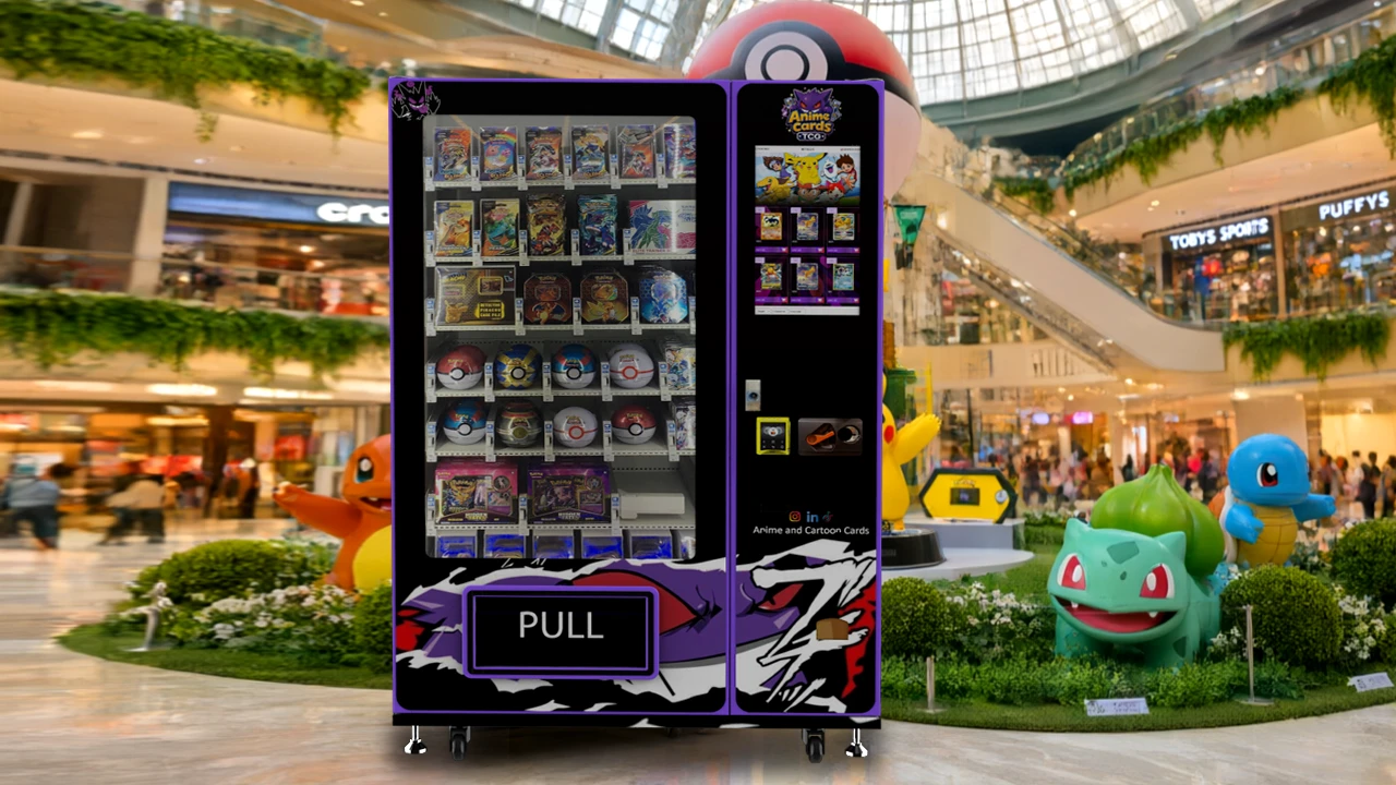 Trading card vending machine testing example