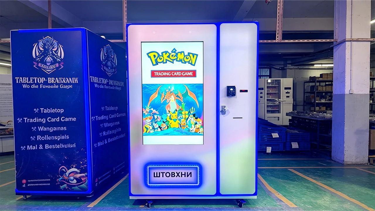 Smart trading card vending machine for a game and hobby store