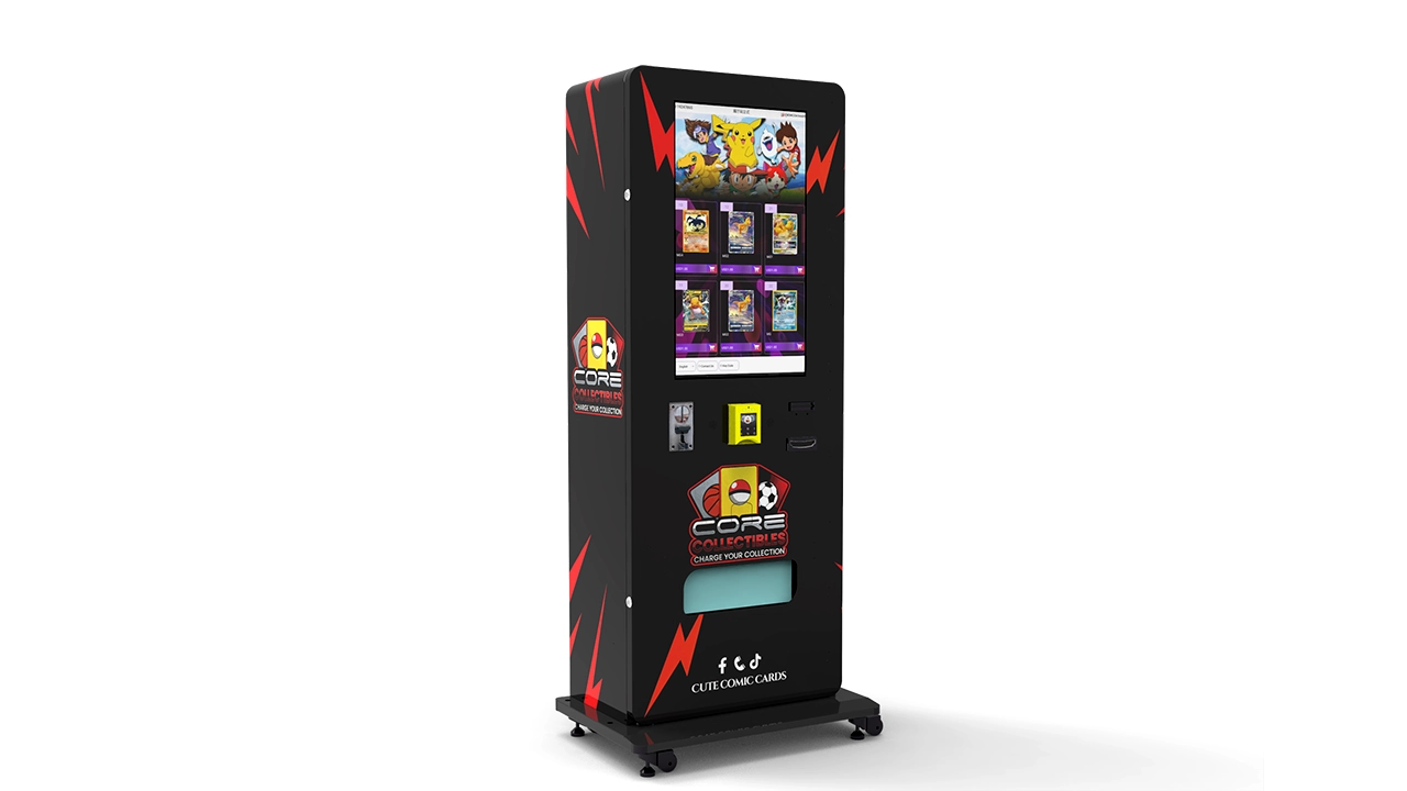 Smart trading card vending machine for high-traffic sports venues
