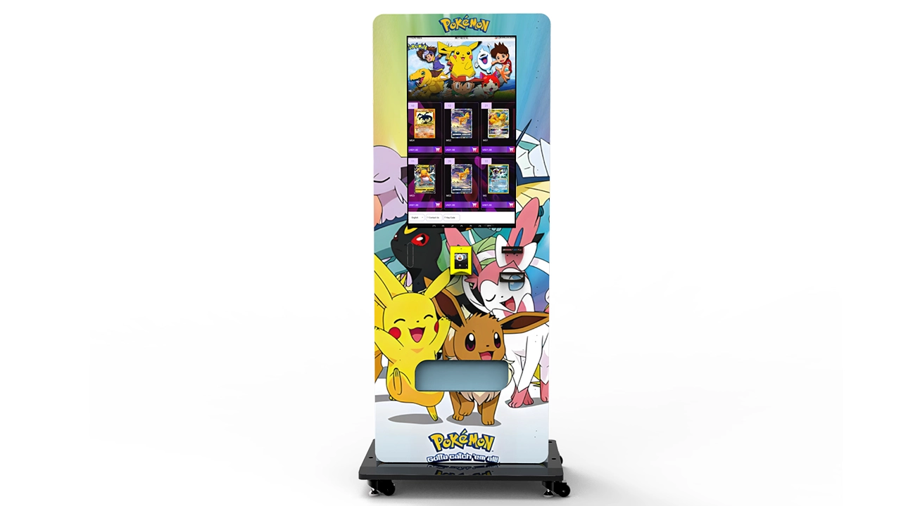 Trading card vending machine configuration example