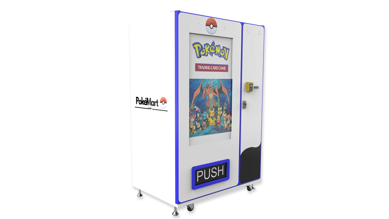 Elevator trading card vending machine for premium sports card products