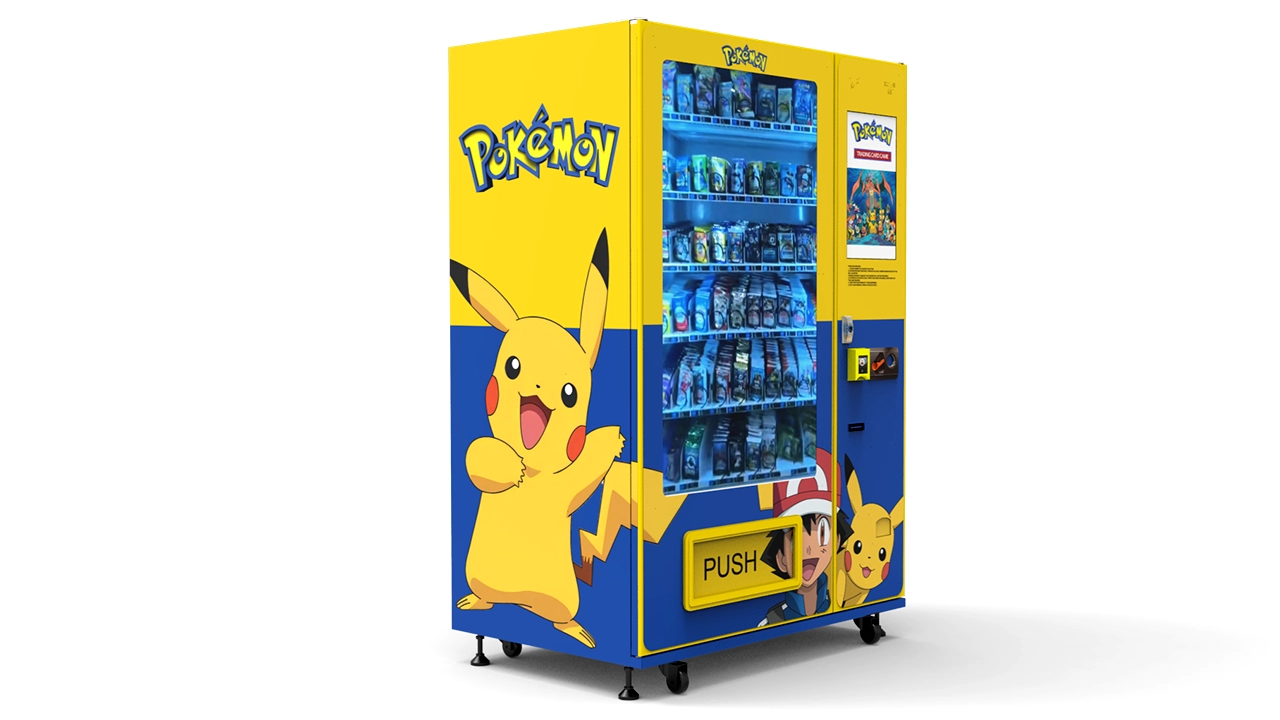 Trading card vending machine suitable for a shopping mall
