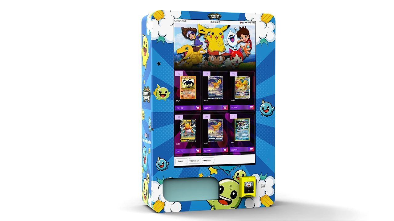 Smart card vending machine interface and product display
