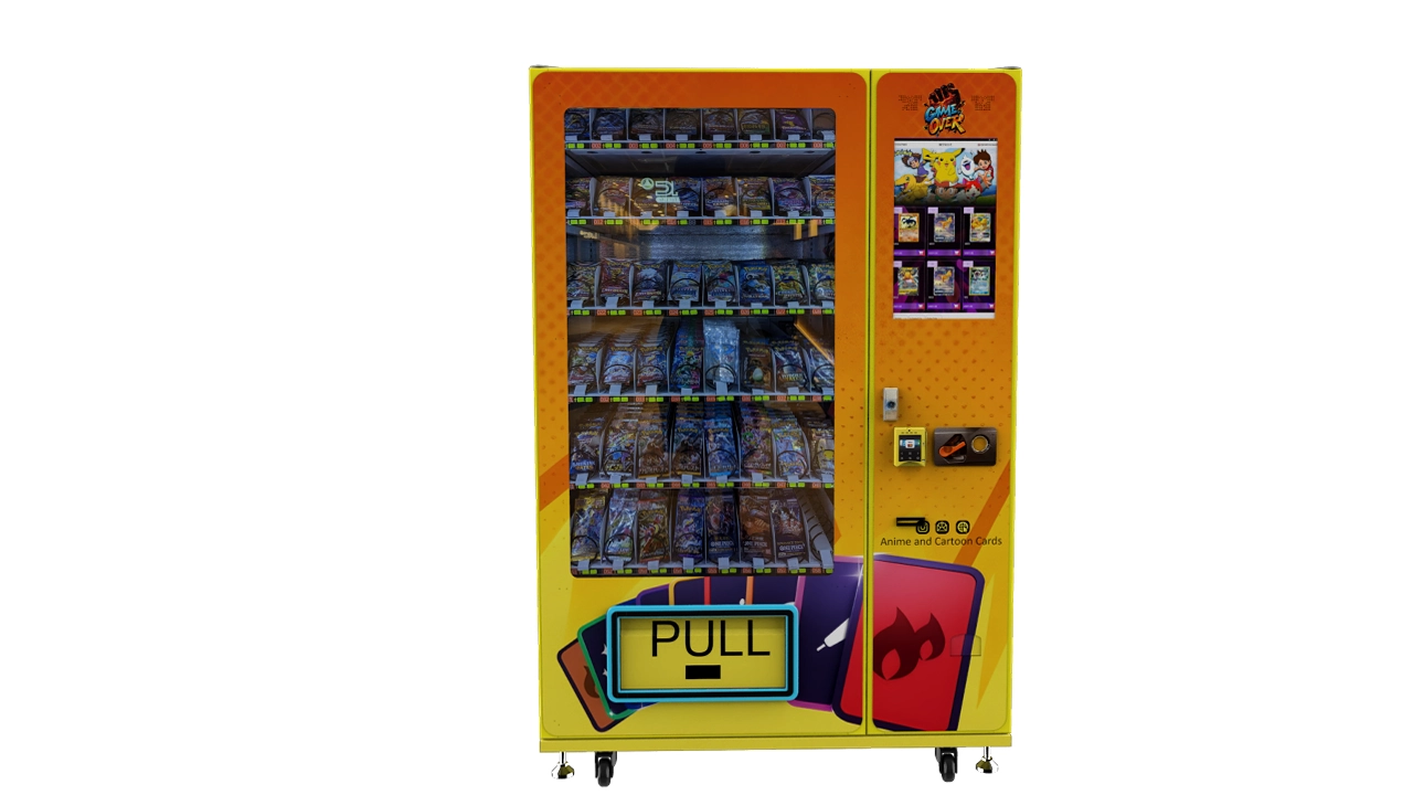 Custom branded sports card vending machine for unattended retail